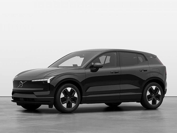 Der neue Volvo EX30 steht zur Probefahrt bereit.