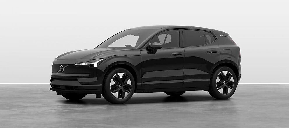 Der neue Volvo EX30 steht zur Probefahrt bereit.