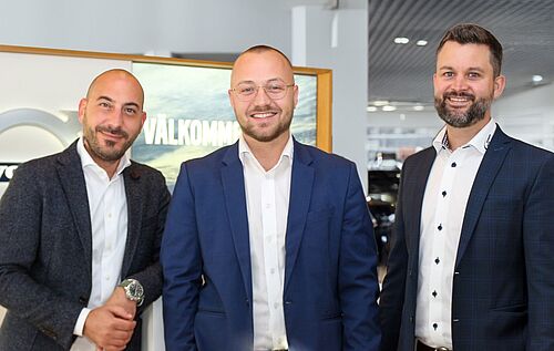Unser Volvo Verkaufsteam: Calogero Testagrossa, Corado Rast, Joel Müller