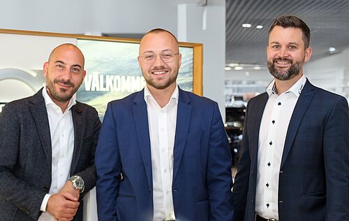 Unser Volvo Verkaufsteam: Calogero Testagrossa, Corado Rast, Joel Müller