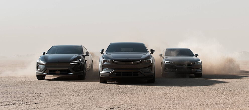 Polestar Range in der Wüste Frontansicht