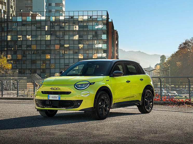 Fiat 600 Sport Front in Gelb