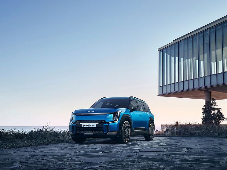 Kia EV9 mit einer 76,1-kWh oder 99,8-kWh Batterie.